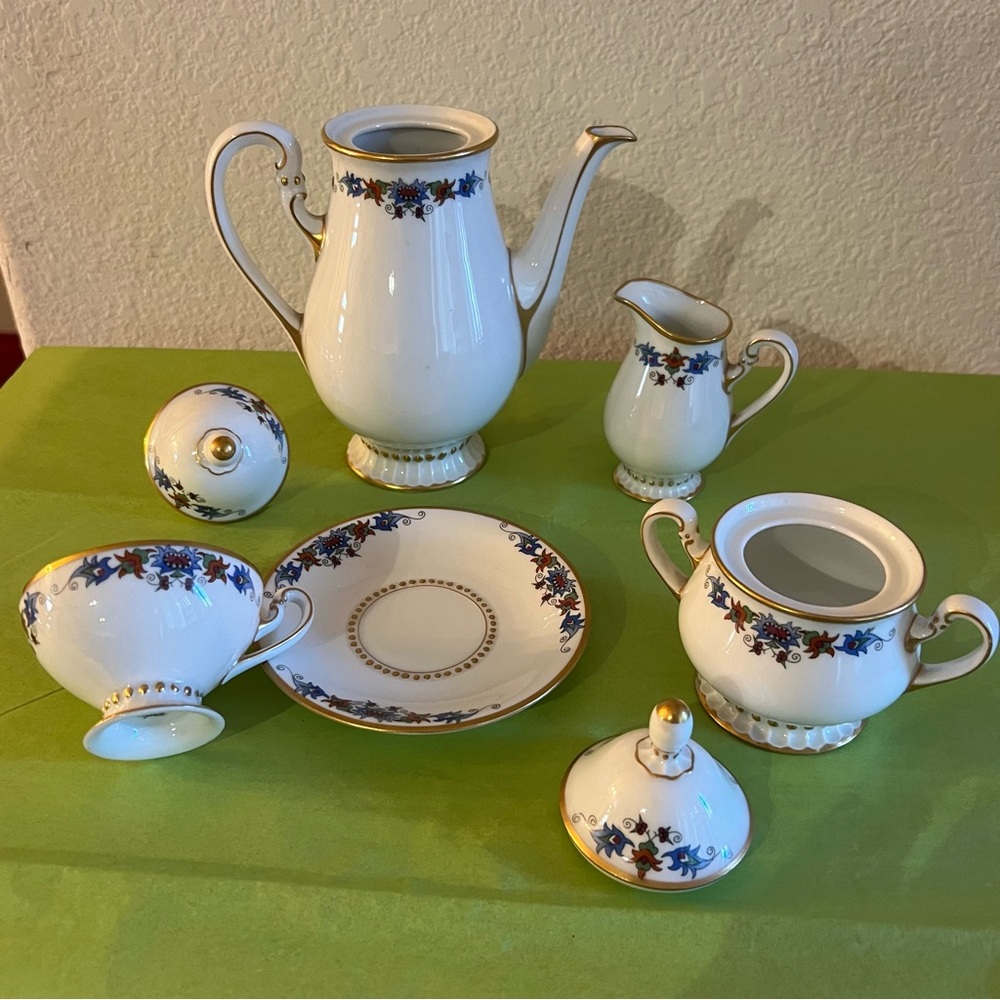 Vintage PMR Bavaria Jaerger Fine China Tea Set Germany